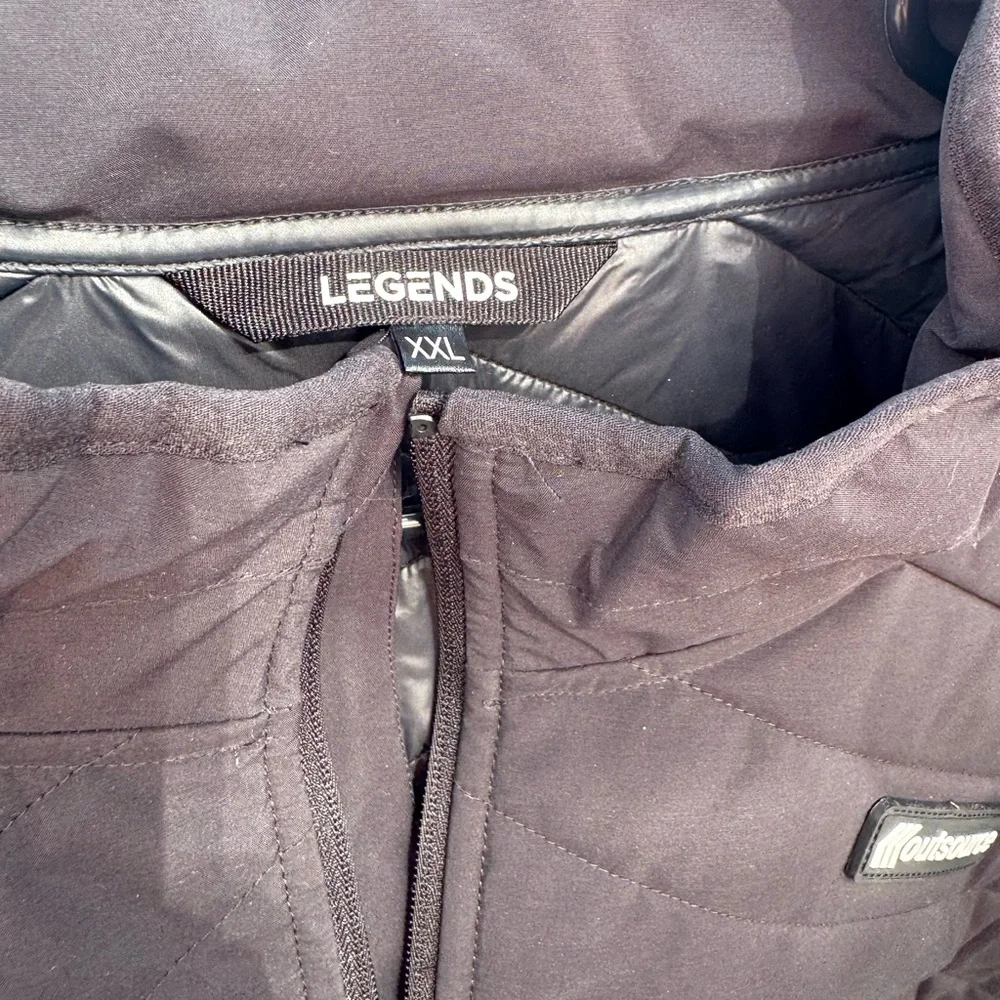 Legends Black Quilted Men's Puffer Jacket - Picture 4 of 4